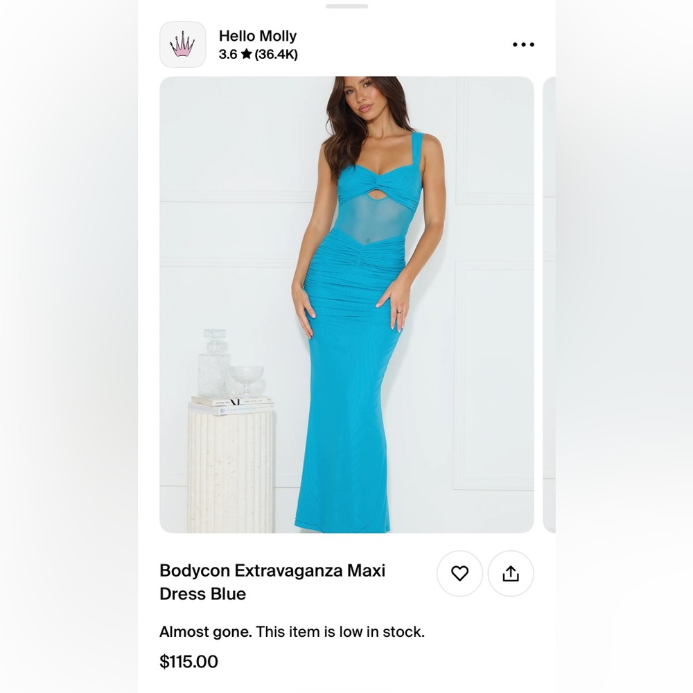 Hello Molly Blue Formal Maxi Dress